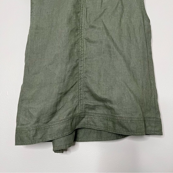 Michael Stars Linen Women's Sleeveless Moto Vest in Green Size XS - Picture 10 of 13